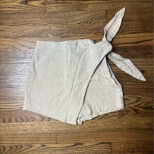 Target A New Day Beige Tan Linen Wrap Skirt Skort